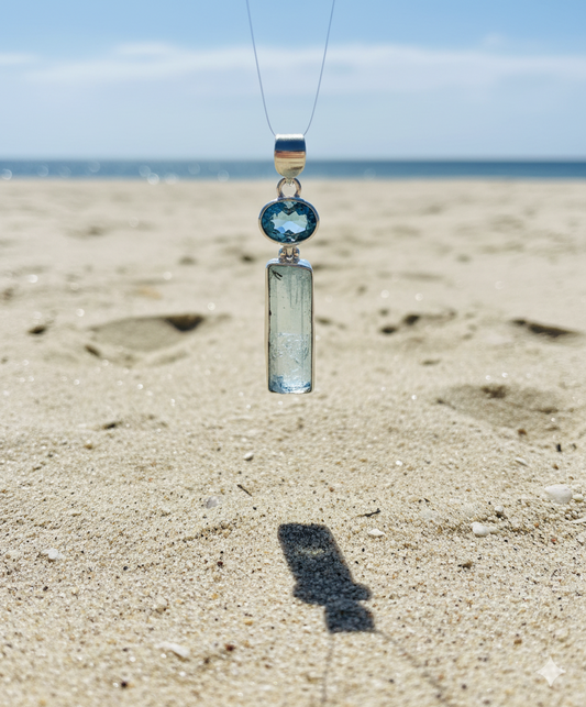 Pendant - Blue Topaz and Aquamarine