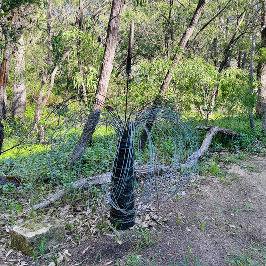 Grass Tree, Black Ceramic & Wire - extra small