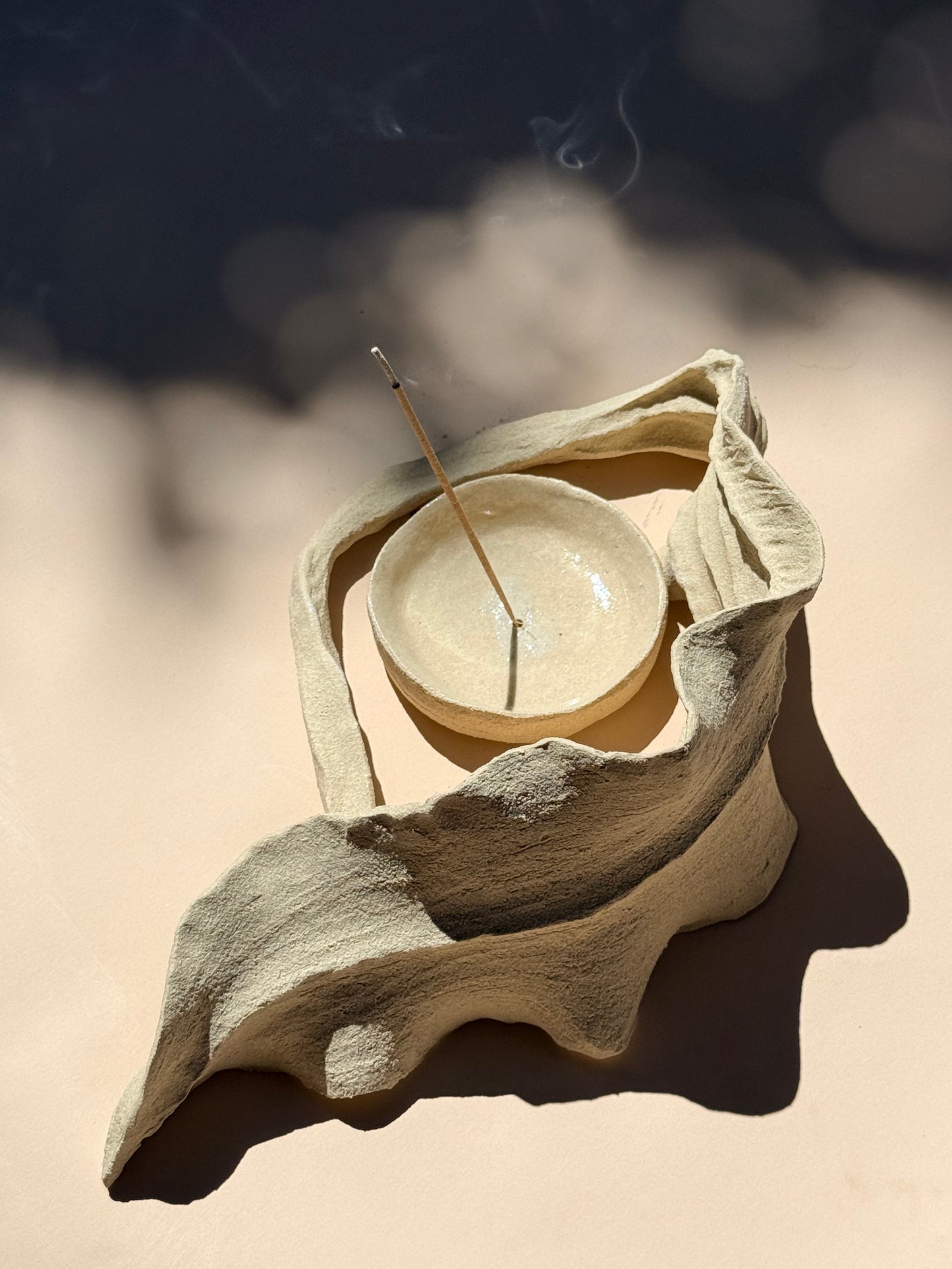 Medium Leaf Candle / Incense Holder (Sandy) - Contemporary Women 2026