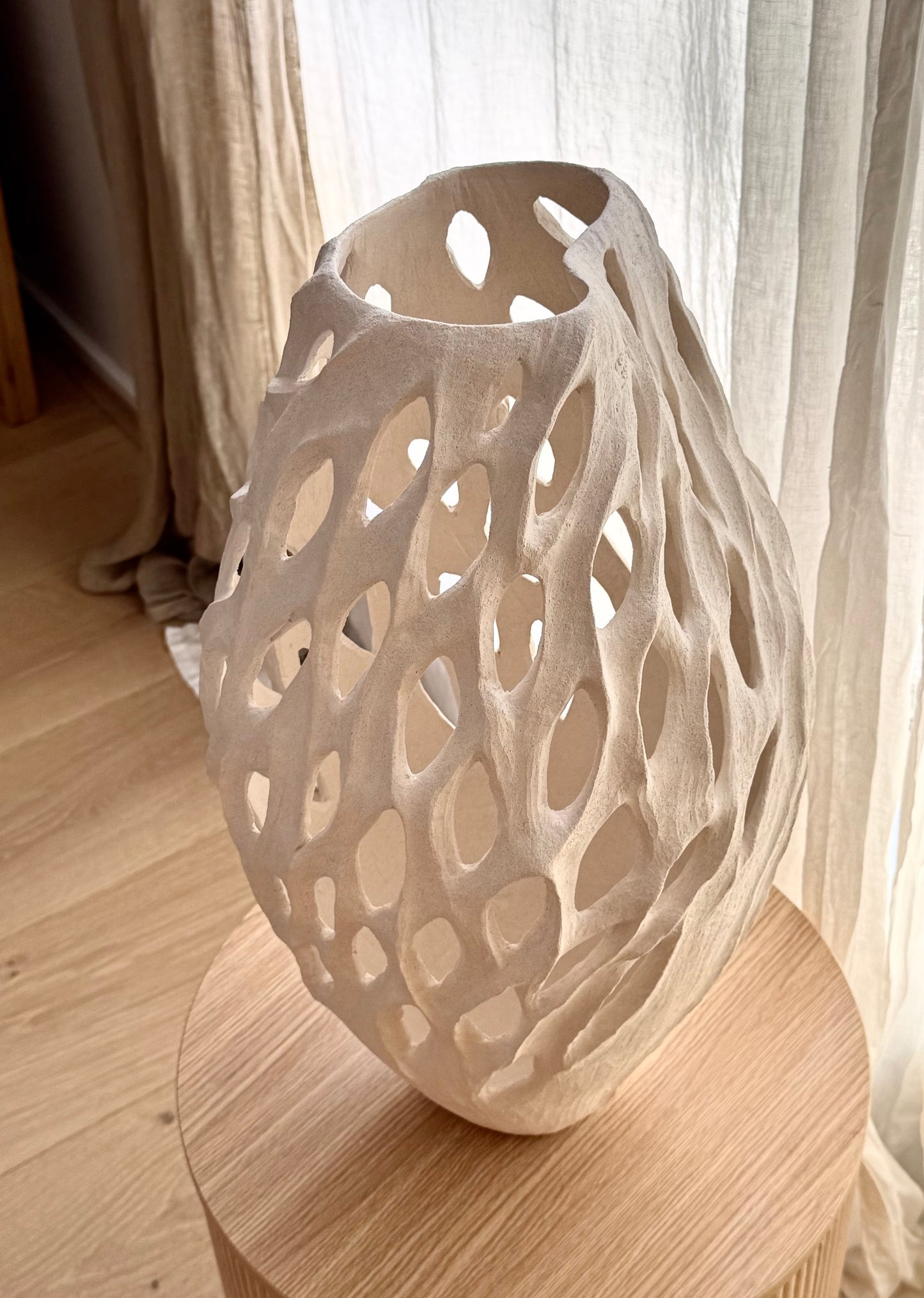 Breath of Stone III - White Cellular (Large) Vase - Contemporary Women 2026