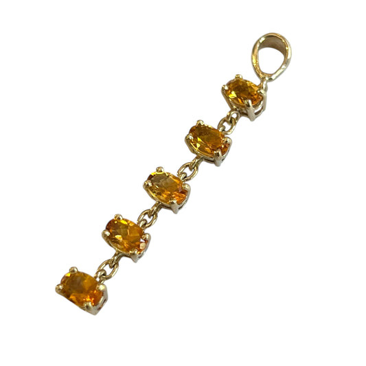 Pendant - Oval Citrines