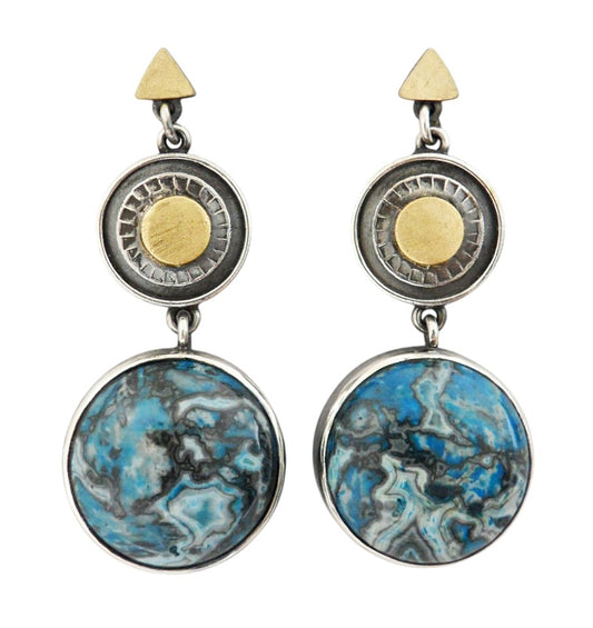 Earrings - 'SunDisc' Jasper