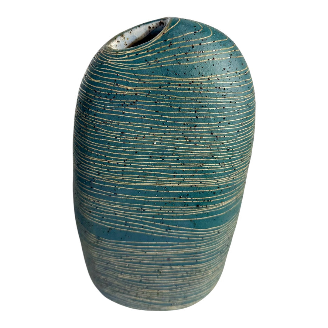 Tall Vessel ~ Contour Blue, Medium