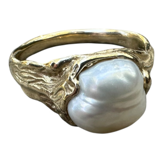 Ring - Burmese Baroque Pearl Size P