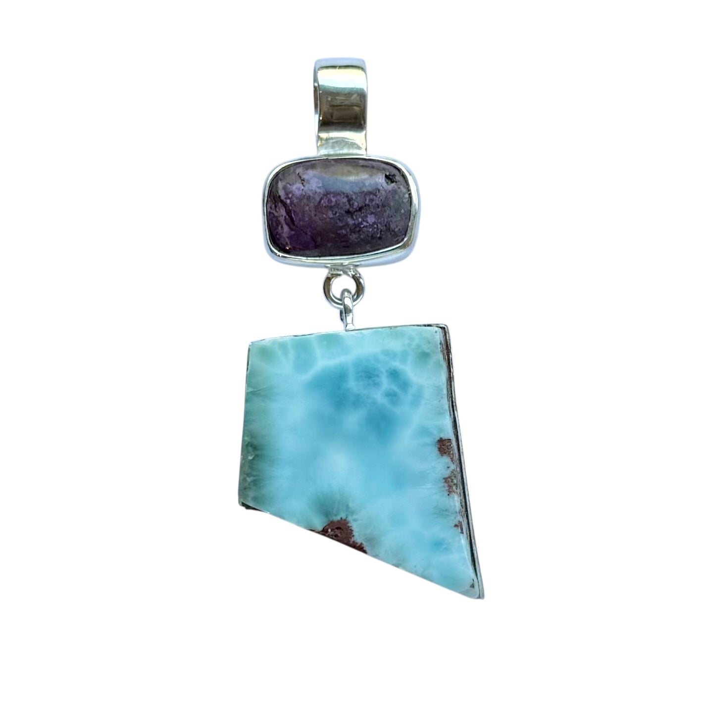 Pendant - Larimar and Suglite (rare)