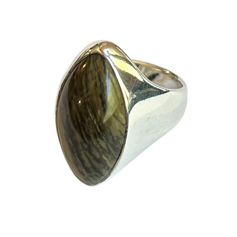 Ring - Yellow and Black banded Jasper