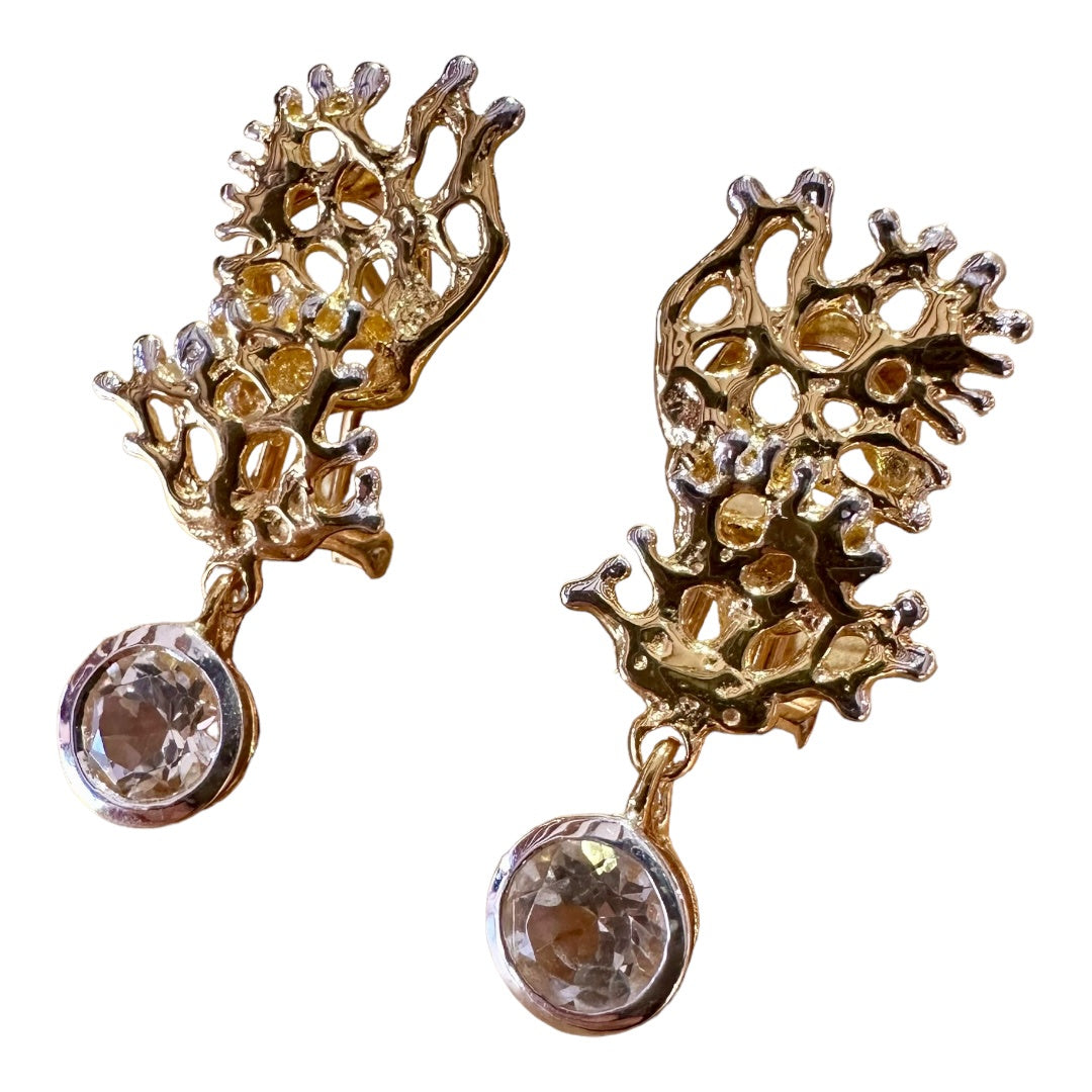 Earrings - Fragments Featuring White Topaz