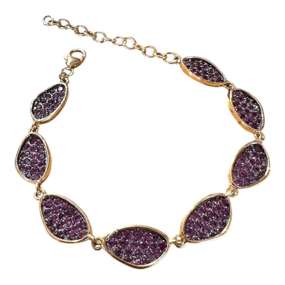 Bracelet - Echoes of the Sea, Featuring Rhodolite Garnet