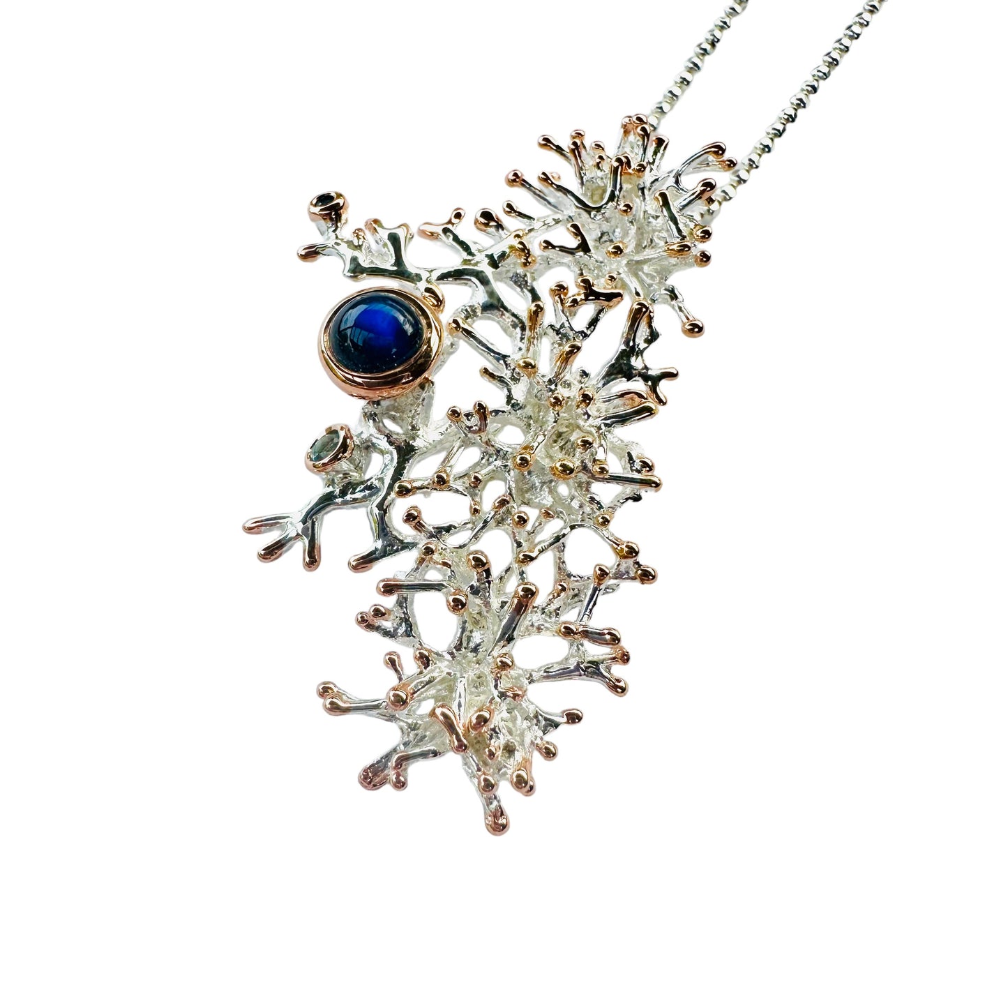 Pendant - Anemone Statement Pendant with Labradorite