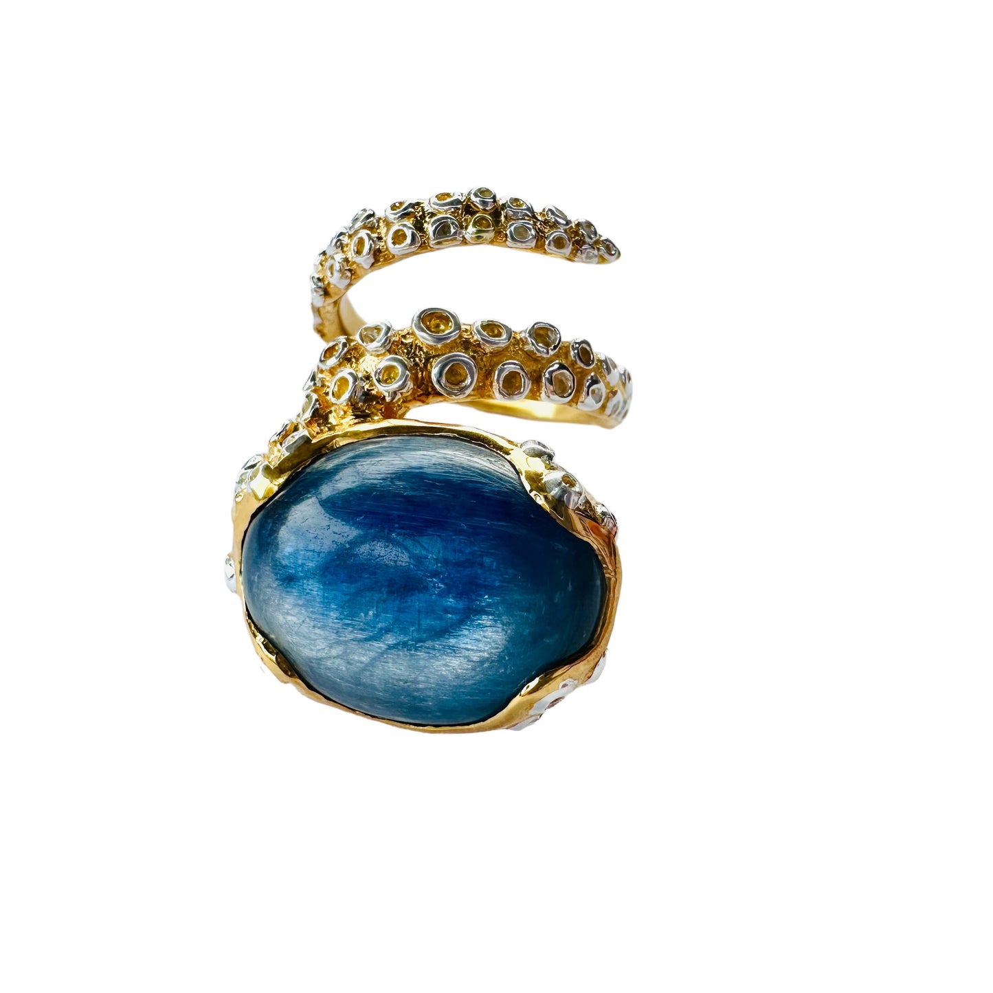 Ring - Octopus with Kyanite