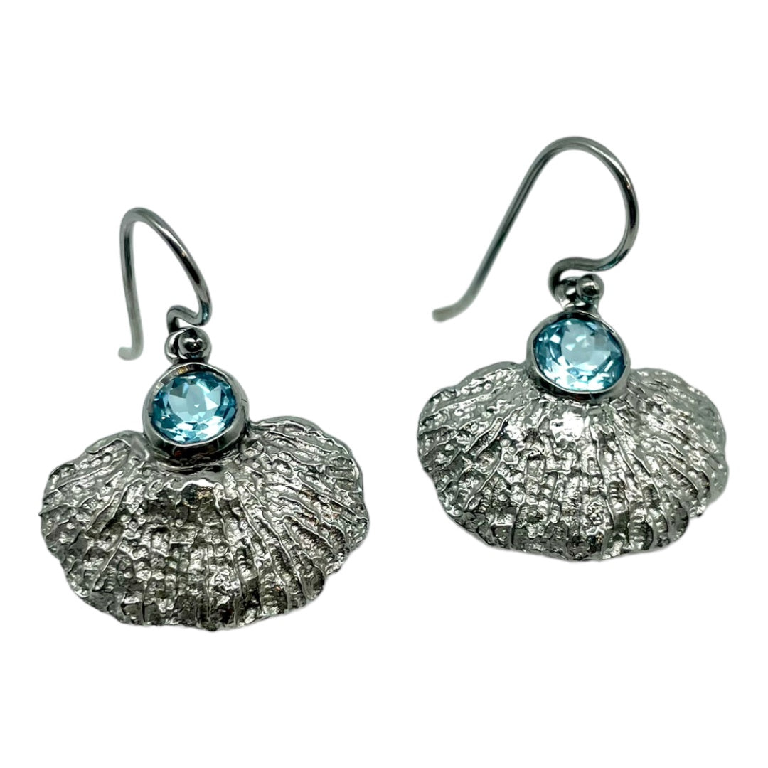 Earrings - Coral Garden, Blue Topaz