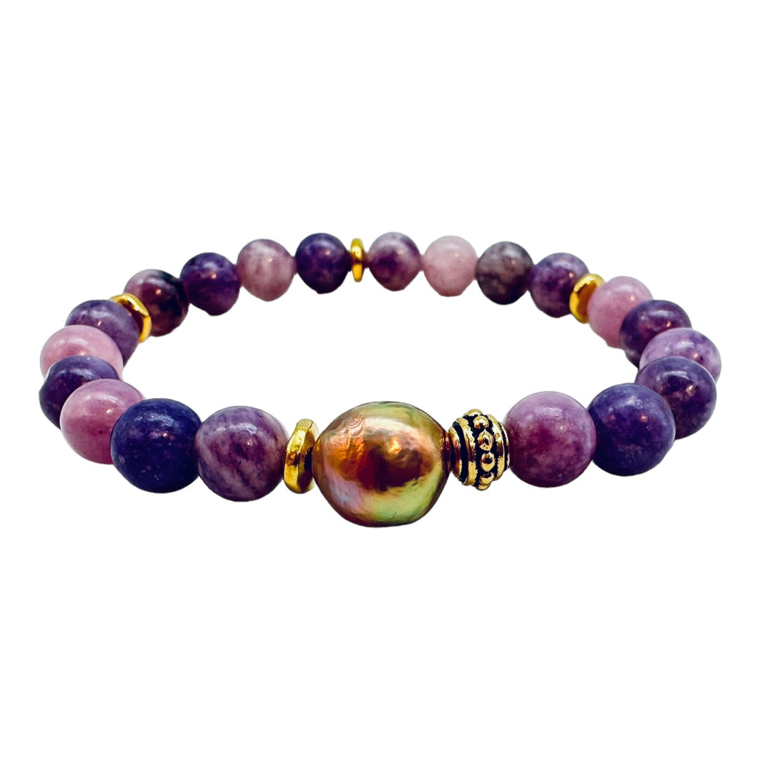 Bracelet - Beaded Lepidolite