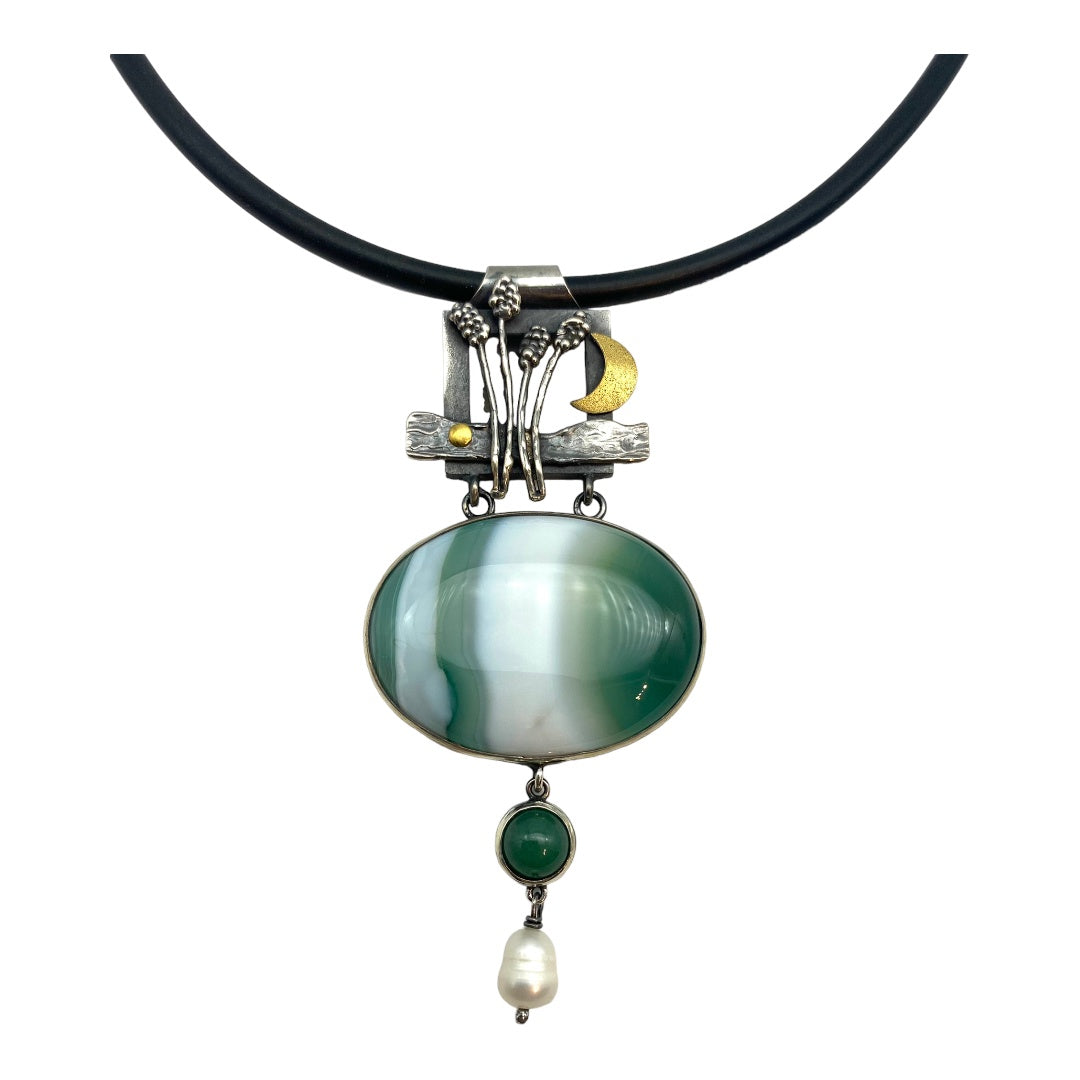 Pendant - Grassland, Agate