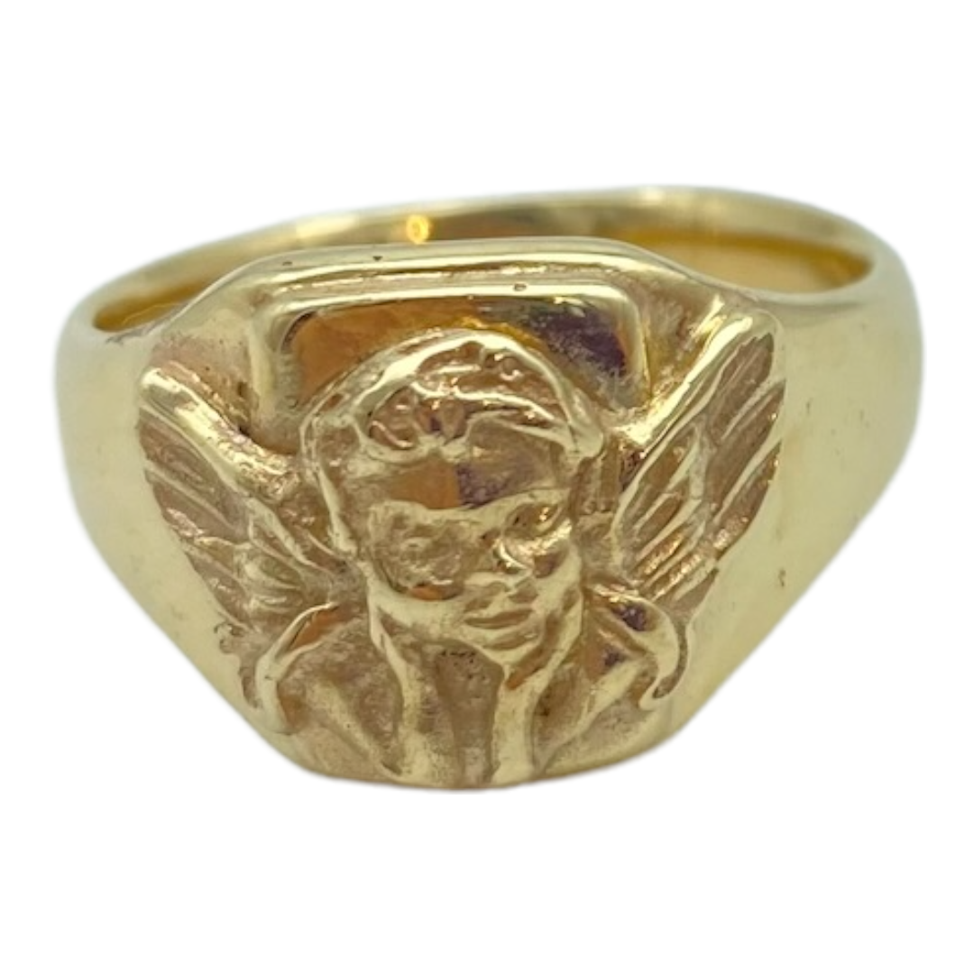 Gold angel ring deals