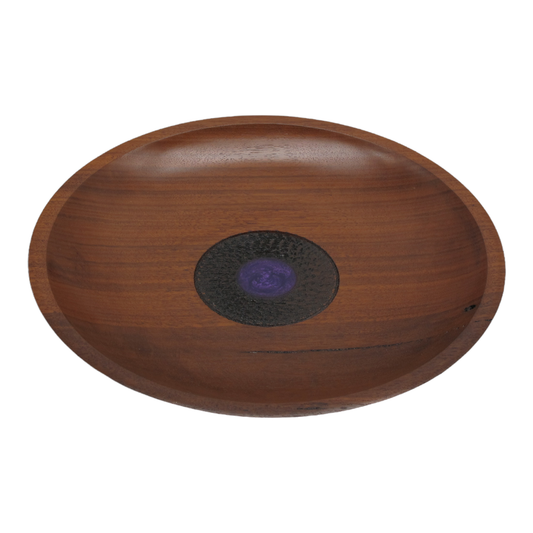 Jarrah with Purple Resin, 29cm diameter