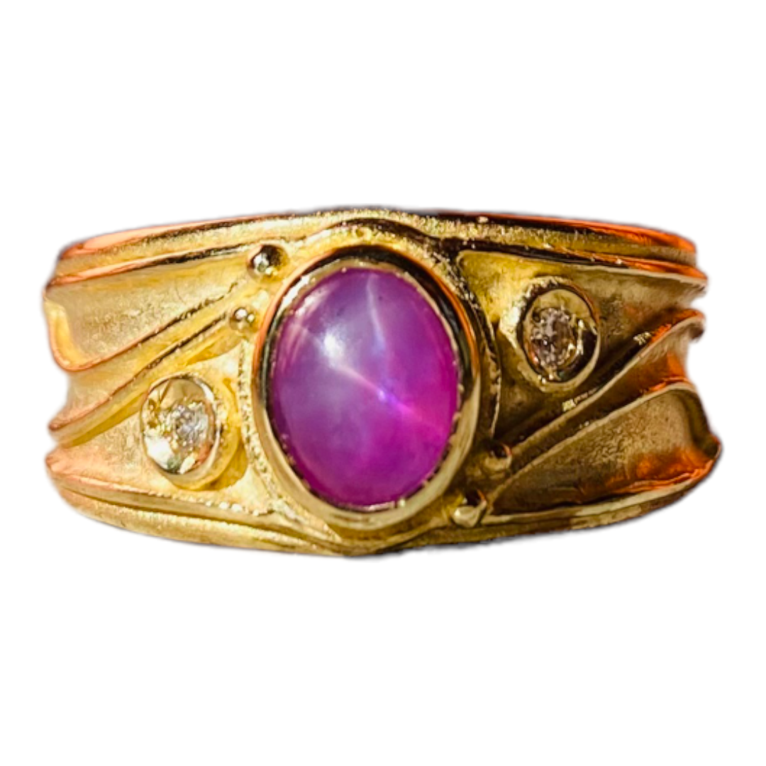 Ring, Pink Star Ruby