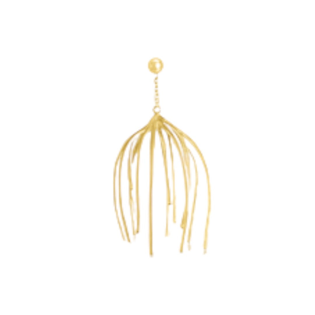 Earring - Runway Anemone Single Medium, Gold Finish