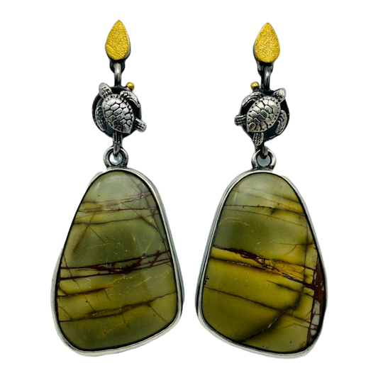 Earrings - 'Two Turtles'