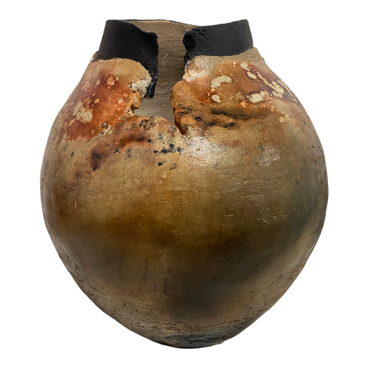 Free Form Ceramic Pot - Barrel Fired