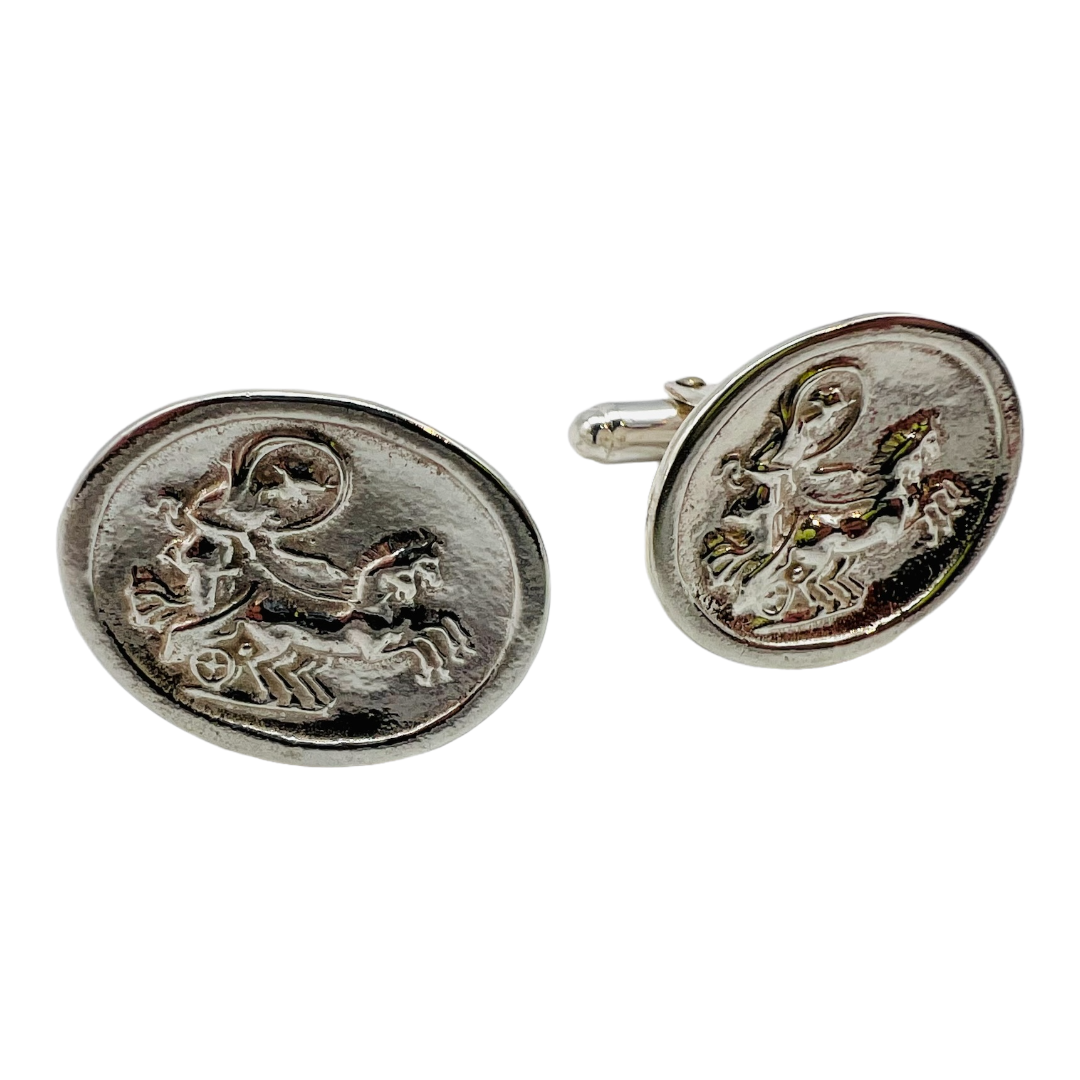 Cuff Links, 2 Horse Chariot