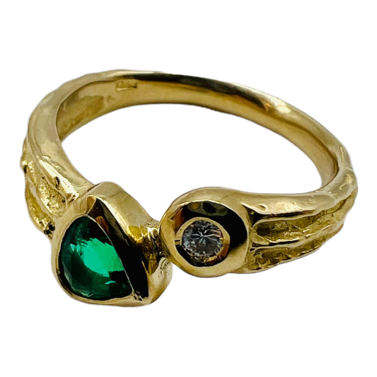 Ring, Emerald and Diamond