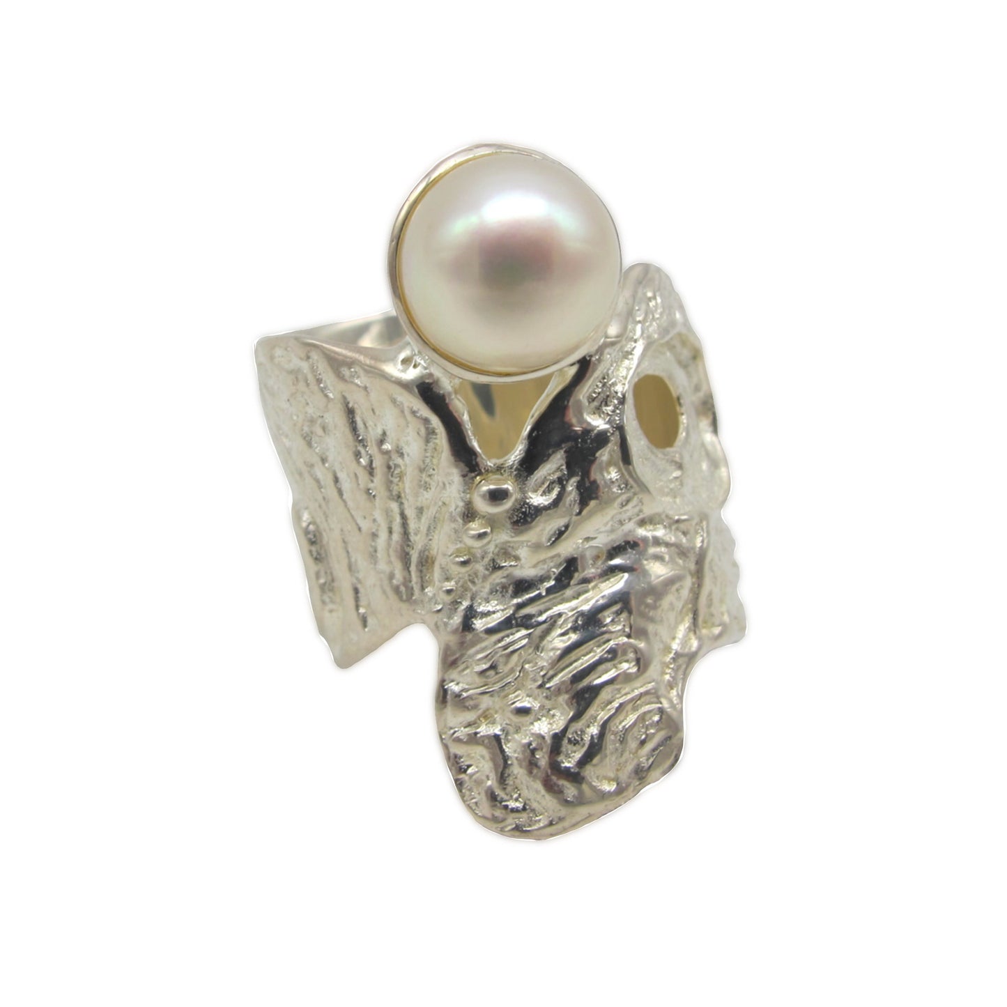 Ring - 'Ocean Bed' with Freshwater Pearl