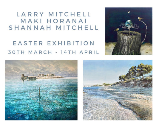 Larry Mitchell, Maki Horanai, and Shannah Mitchell Easter Exhibition