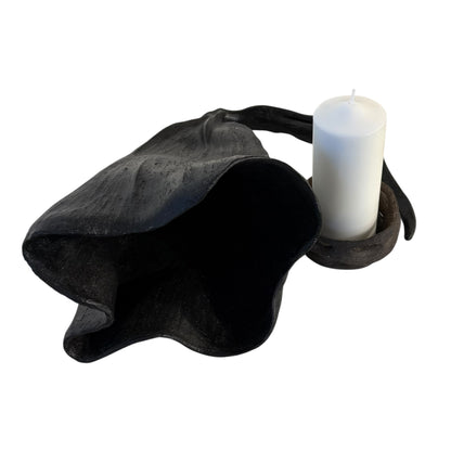 Large Flower Candle / Incense Holder (Black) - Contemporary Women 2026