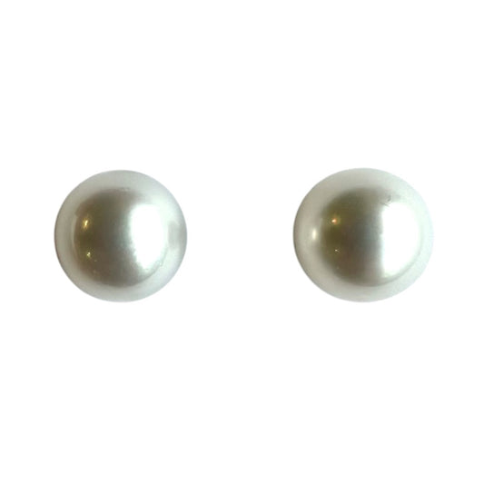 Earrings - Australian South Sea Pearl 9-10 mm 9Kt White Gold Stud