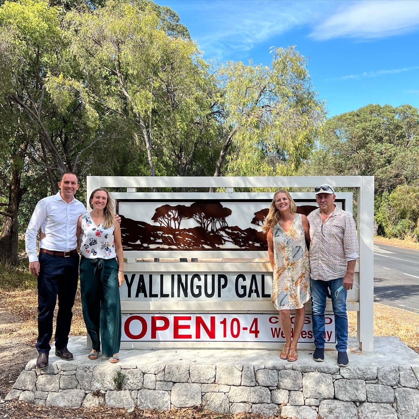 Yallingup Galleries owners Matthew and Emma Skinner out the front of the South West WA Art Gallery