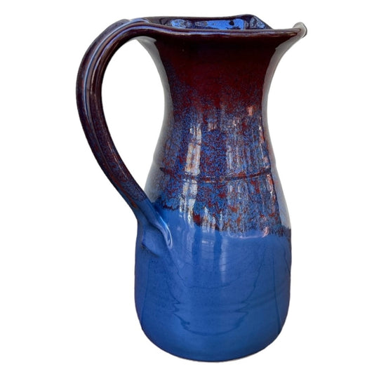 Water Jug - Blue with Copper Red