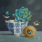 Succulent & Two Wrens