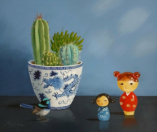 Succulents, Cactus & Two Dolls