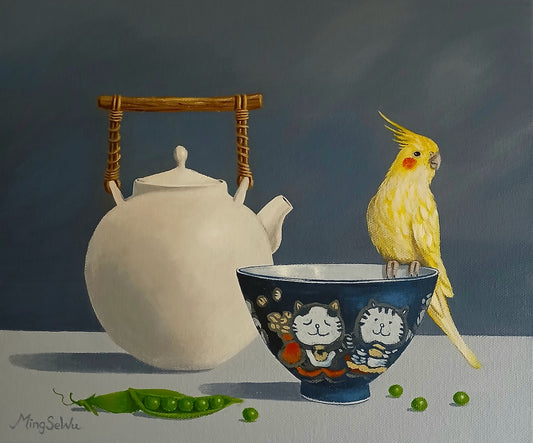 Cockatiel and Peas