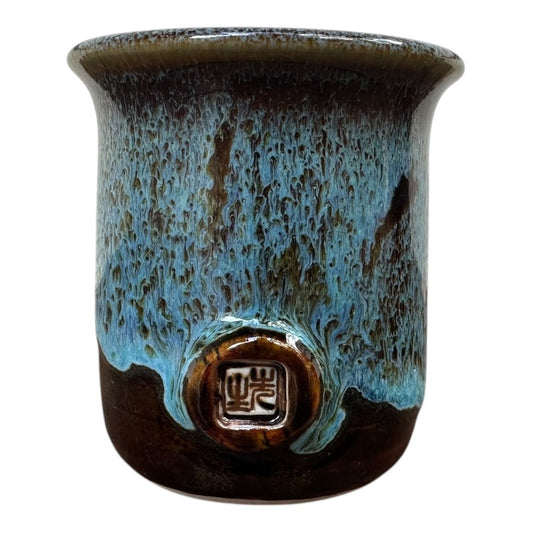 Espresso Cups - Tenmoku  Blue