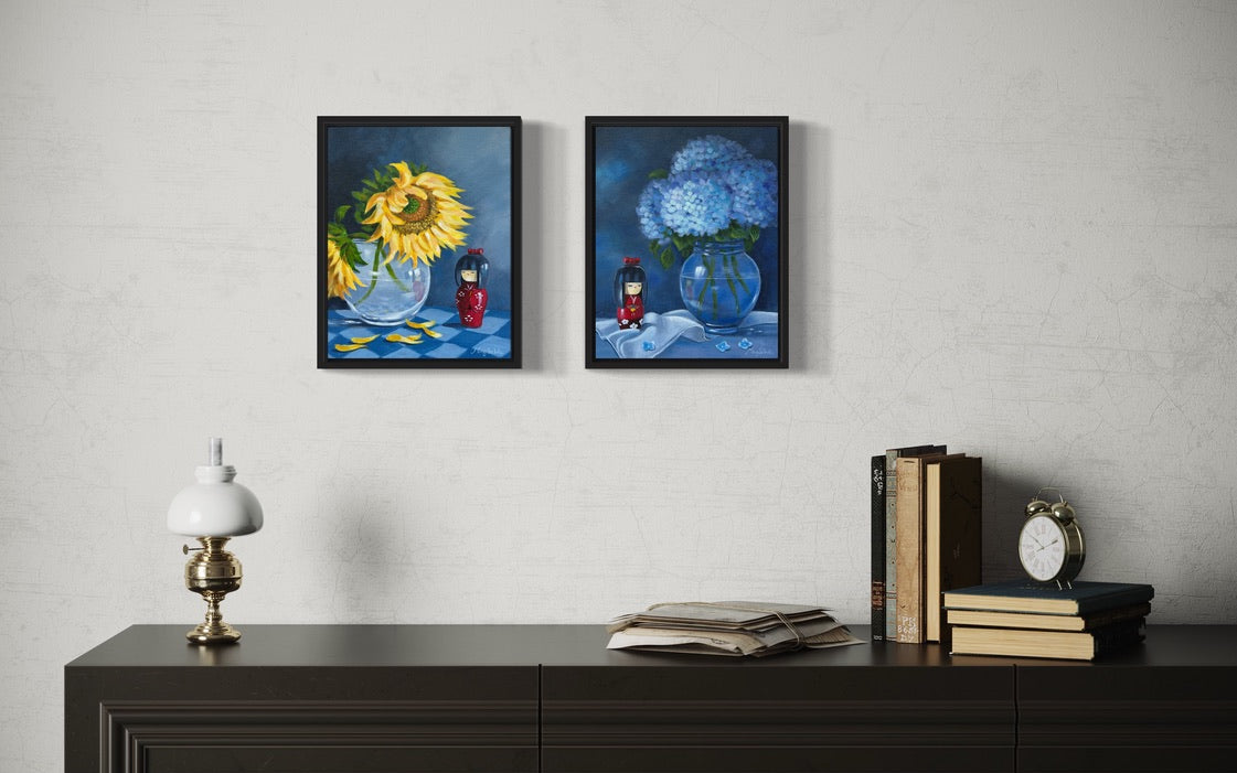 Sunflowers and Doll