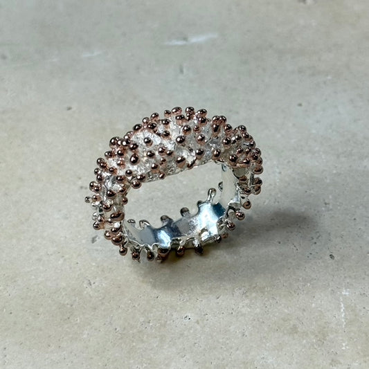 Ring - Anemone Silver with Rose Gold Accents