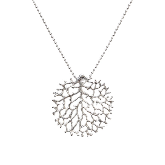Pendant - Fan of the Sea, Medium Silver