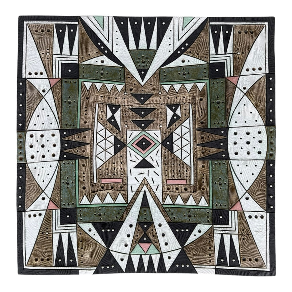 Extra Large Square Platter - Olive Blush