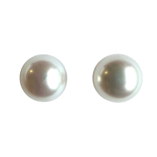 Earrings - Australian South Sea Pearl 10-11 mm  9Kt Yellow Gold Stud