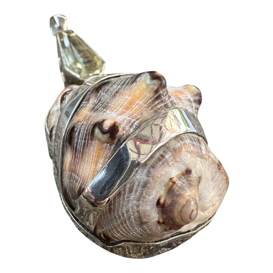 Pendant - Lemon Quartz with Shell