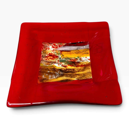 Square Platter- Red