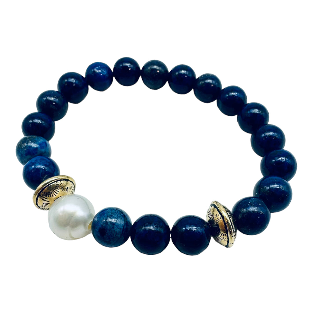 Bracelet - Beaded Lapis Lazuli