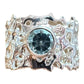 Ring - Fan of the Sea, Sterling Silver with Topaz