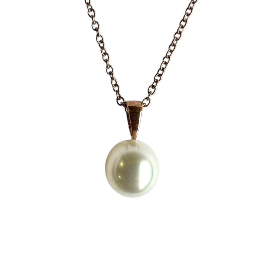 Pendant - Australian South Sea Pearl 9-10 mm 9Kt Rose Gold