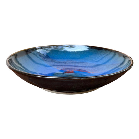 Fruit Bowl - Blue with Copper Red