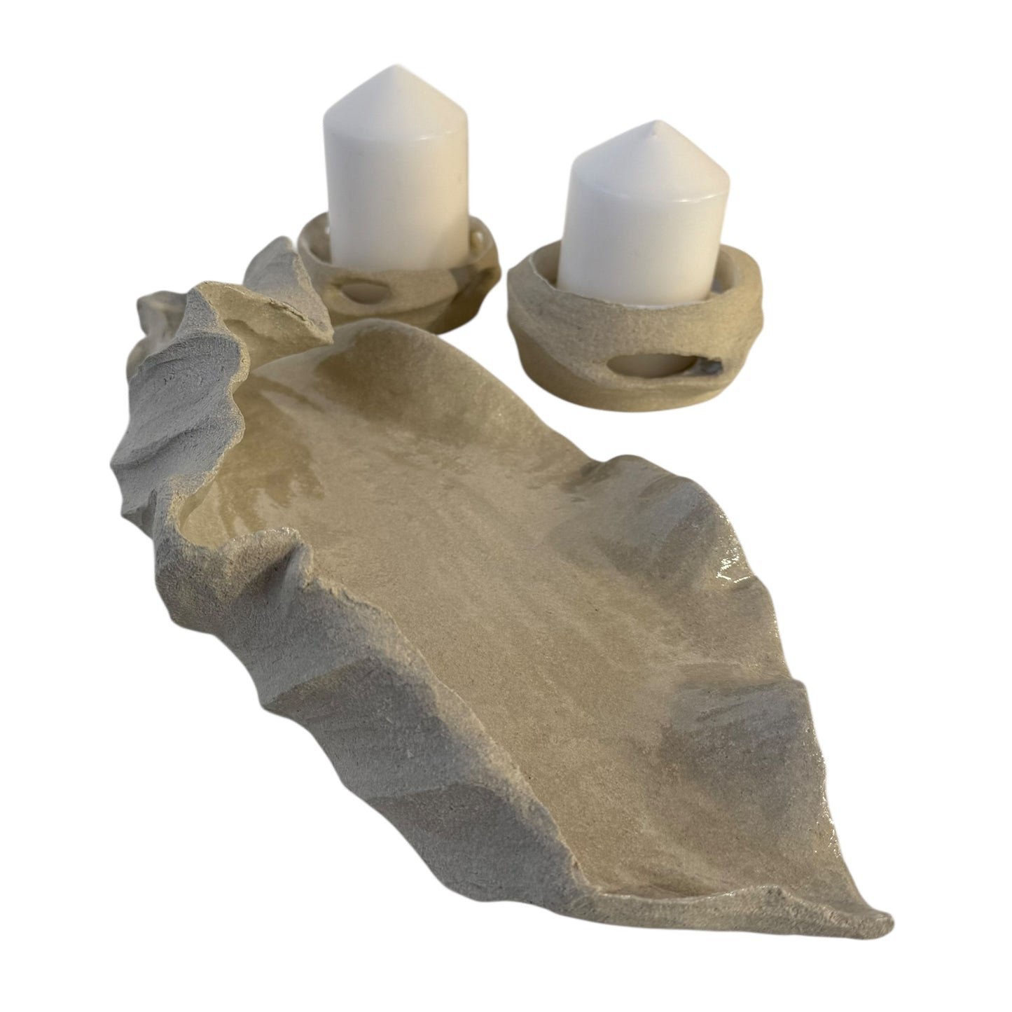 Large Leaf Candle/ Incense Holder (Sandy) - Contemporary Women 2026
