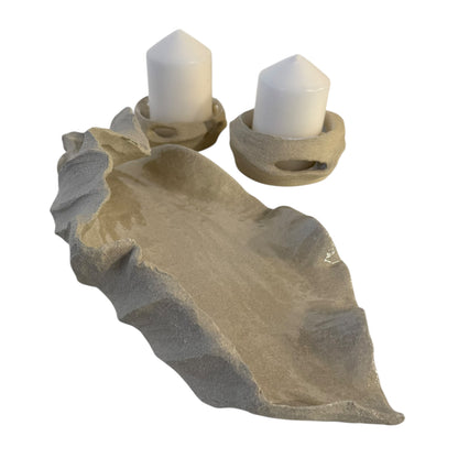 Large Leaf Candle/ Incense Holder (Sandy) - Contemporary Women 2026