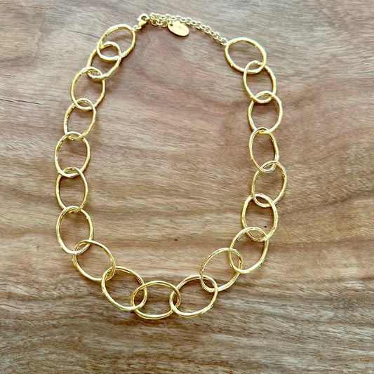 Necklace - Ripples. Gold Finish