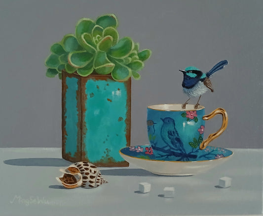 Succulents & Tea Cup